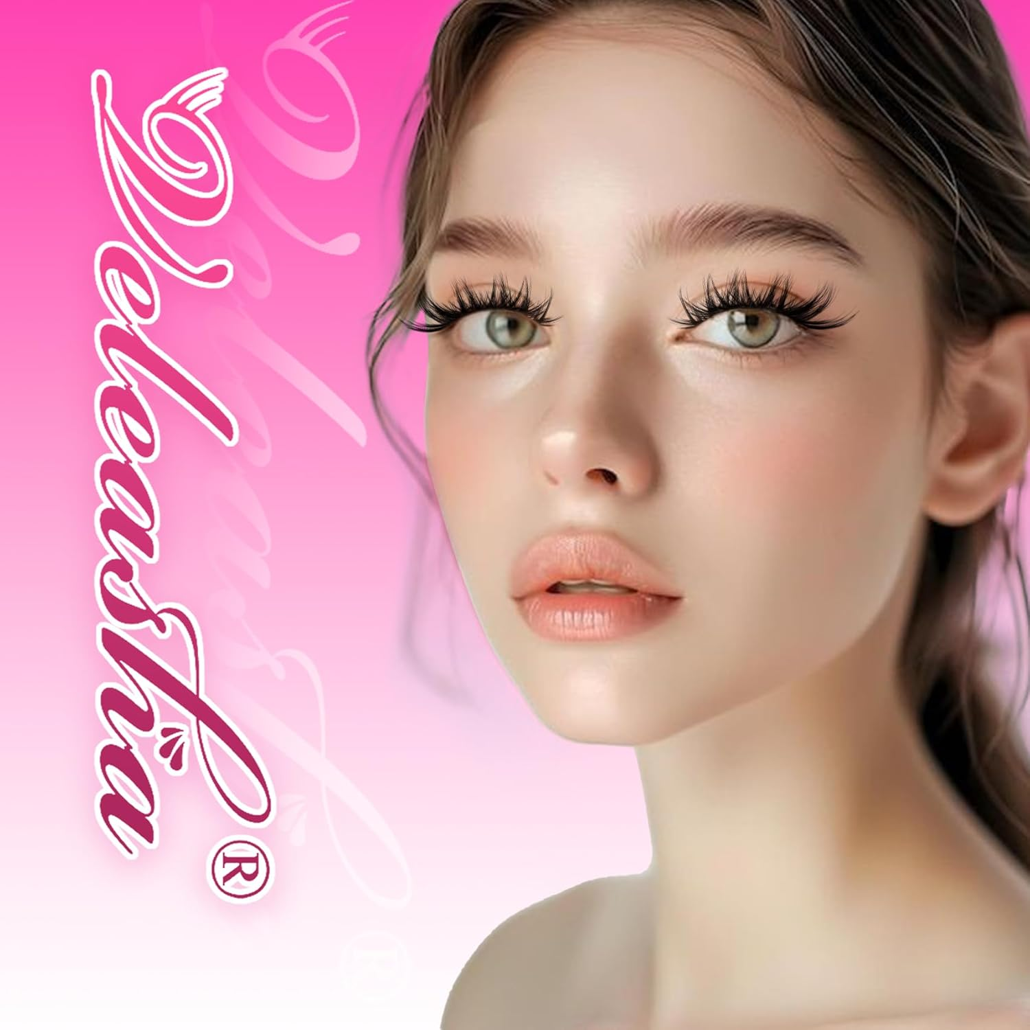 Veleasha Manga Lashes, Fake Lashes, Cat Eye Lashes, Crisscross Eyelashes, Soft Lashes, Artificial Eyelashes, False Eyelashes, Anime Lashes, 7 Pairs Pack (Mermaid) image number 2