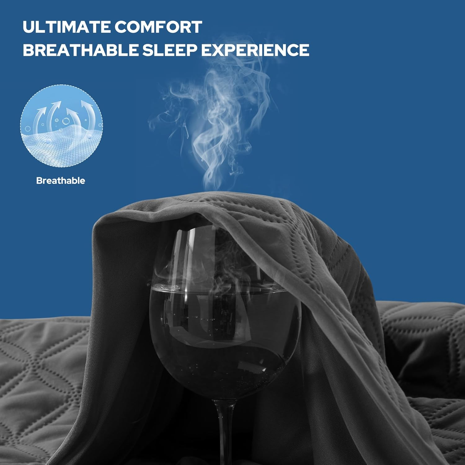 BEDLORE Waterproof Mattress Protector, Queen Size Mattress Cover with Deep Pocket Fitted up to 15-45 Cm, Breathable Noiseless Mattress Pad for Home, Bedroom - Machine Washable image number 5