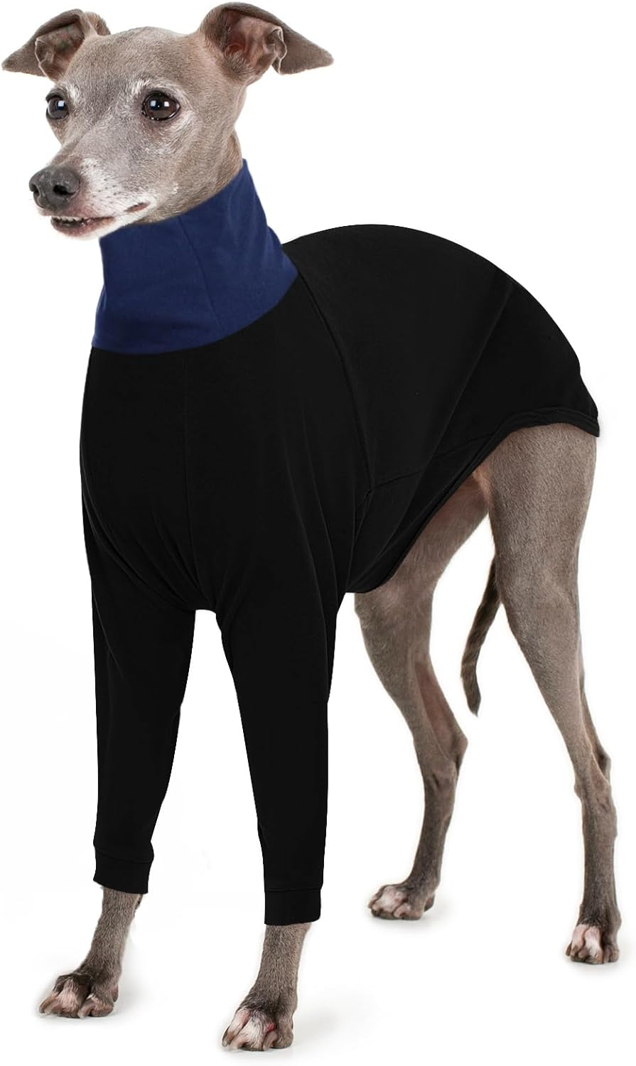 Iecoii Greyhound Sweater for Dogs, Dog Turtleneck Sweater Saluki Lurcher Coat, Warm Whippet Fleece Sweatshirt Fall Winter Outfit, Italian Greyhound Pajamas Pullover Dog Winter Clothes, Xx-Large