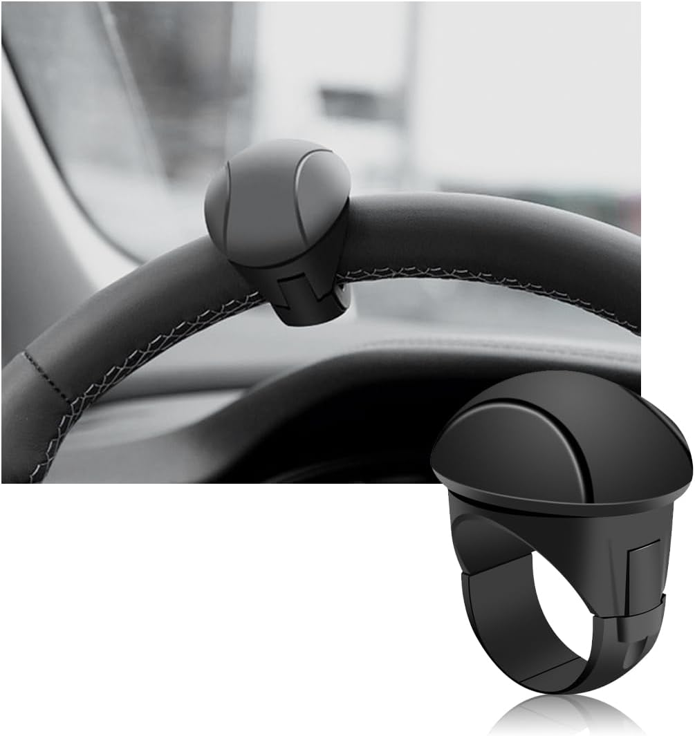 Car Steering Wheel Knob, Non-Slip Silicone Steering Wheel Spinner Knob, 360&deg; Rotatable Steering Wheel Aids Power Handles, Universal Interior Decor Car Accessories image number 2