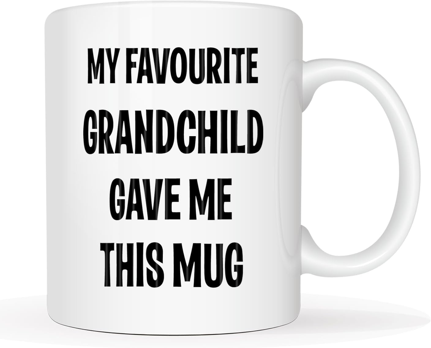 Funny Grandchild Birthday Gifts from Grandfatherr Grandmother Favourite Grandchild Mug 11Oz, My Favourite Grandchild Give Me This Mug for Grandad and Grandma