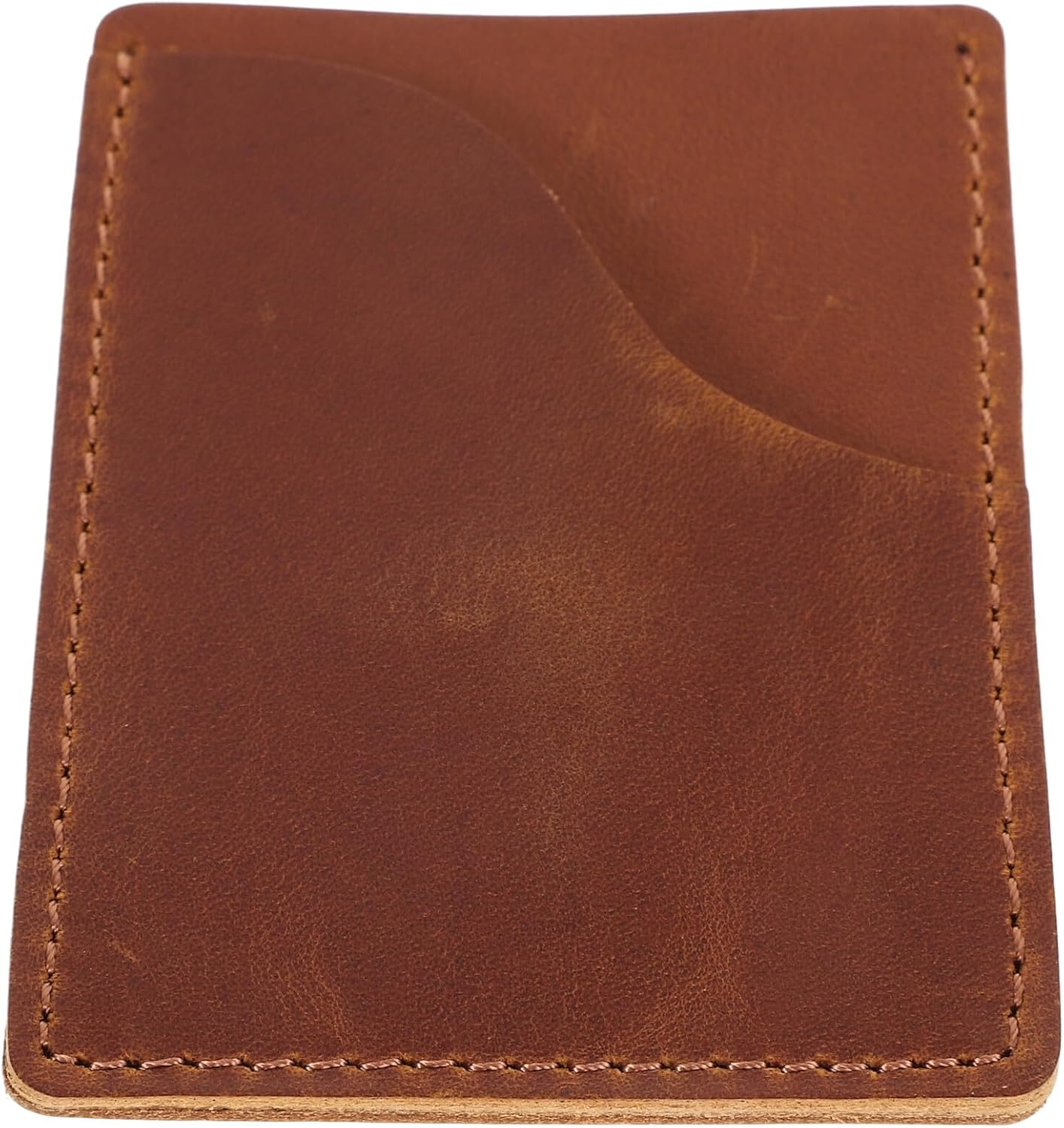 Abaodam Business Card Holder Wallet Card Organizer Pouch Brown Passport Sleeve Travel Wallet for Women image number 2