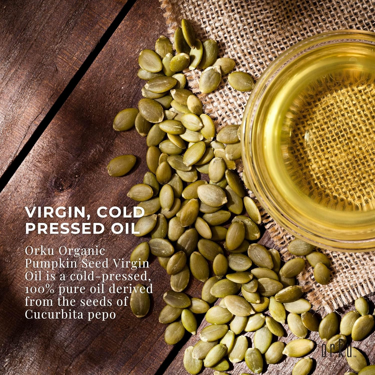 Orku 250Ml Organic Pumpkin Seed Oil &ndash; Virgin Cold Pressed Unrefined Cosmetic Gr. image number 5