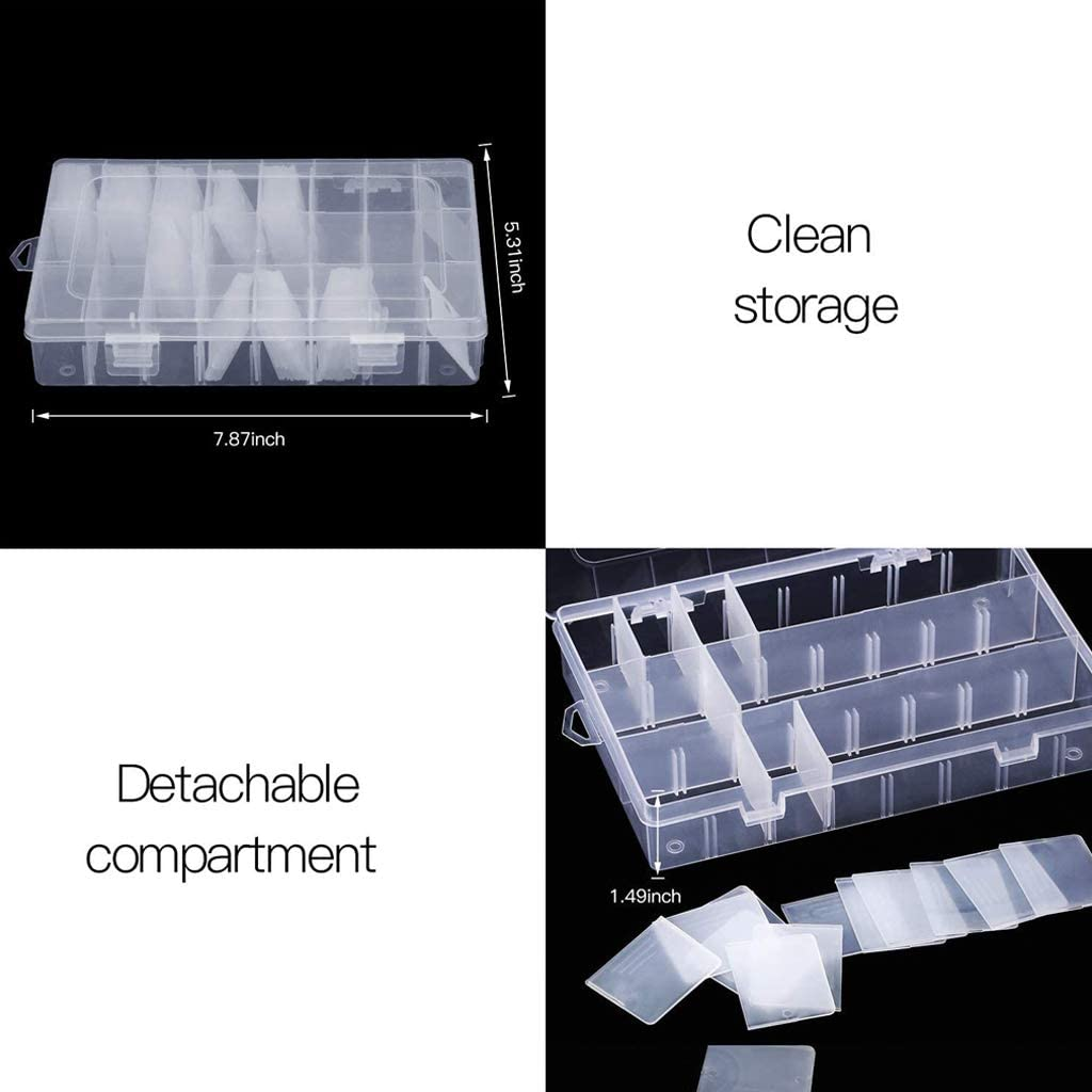 100 Pieces Plastic Cross Stitch Bobbins Plastic Embroidery Floss Bobbins and Embroidery Organizer Box for Cross Stitch Craft DIY Sewing Storage Compartments Jewelry Storage Box image number 1