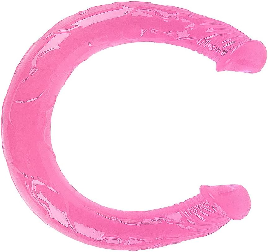 43CM Double Dong and Lesbian Dildo Usage Free Play Flexible Soft, Double for Women Realistic, Pink Color Realistic Dildo for Women image number 6