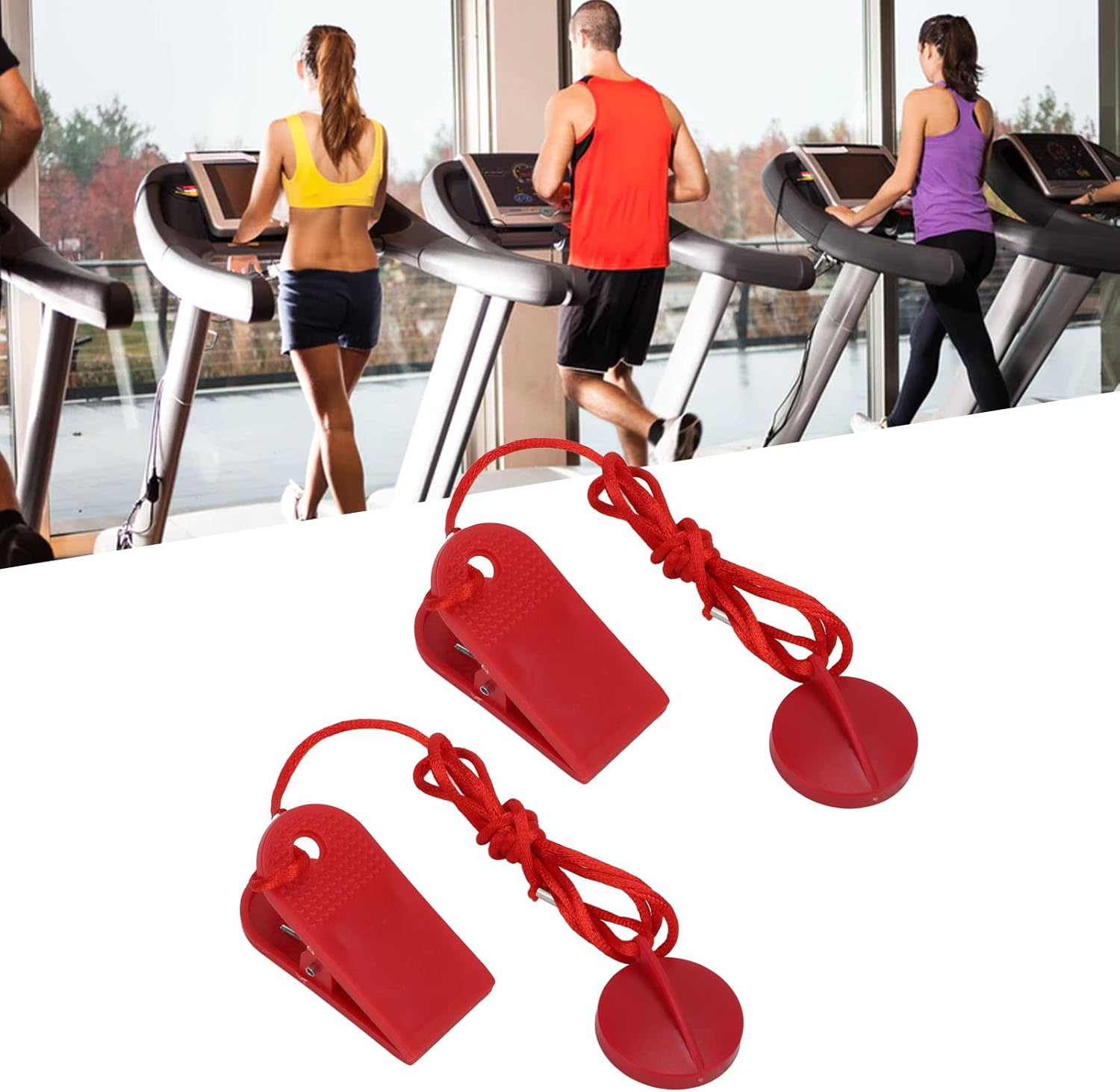 Fitness Magnetic Key, Universal Treadmill Safety Key Power Clip Safe Use Exercise