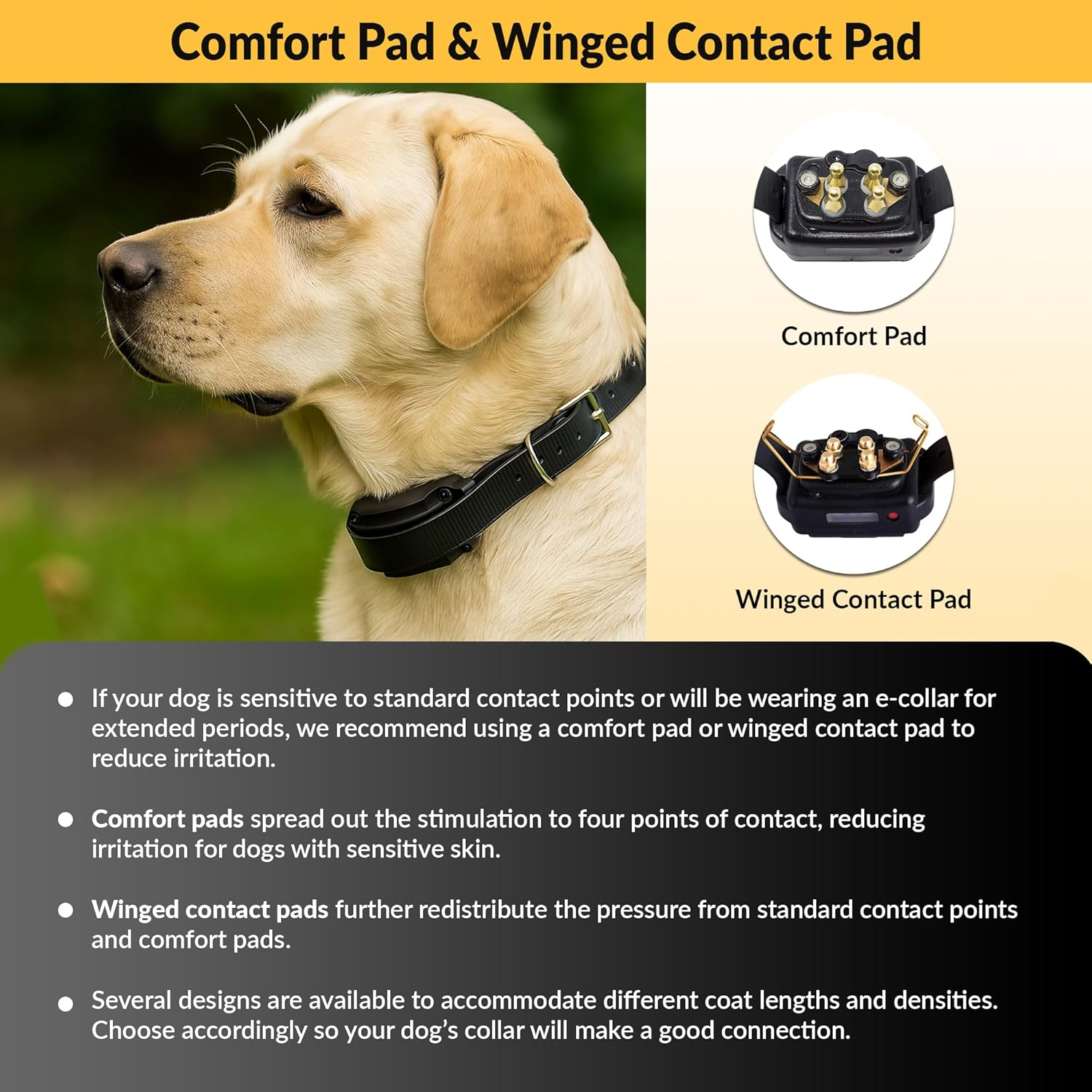 Educator Comfort Pad for Dogs, Fits Small & Large Receivers, Extended Comfort for Long-Term Use