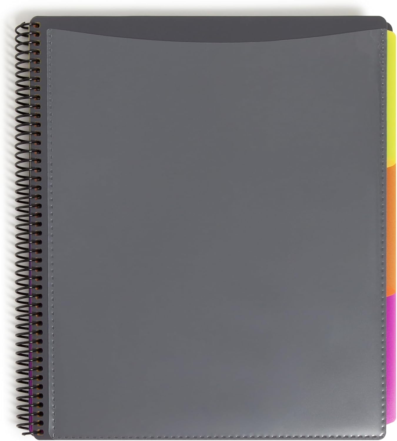 Smead Project Organizer, 24 Pockets, Grey with Assorted Bright Tabs, Tear Resistant Poly, 1/3-Cut Tabs, Letter Size (89206) image number 6