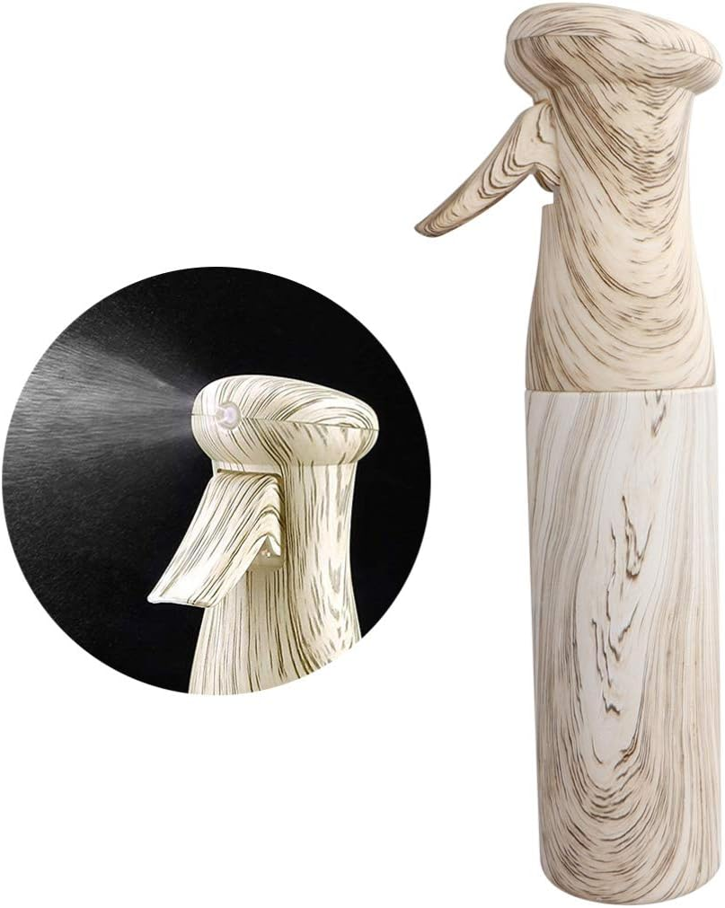 Lurrose Empty Spray Bottle Wood Grain Continuous Fine Mist Spray Water Bottle Stylist Refillable Sprayer Bottle 250Ml