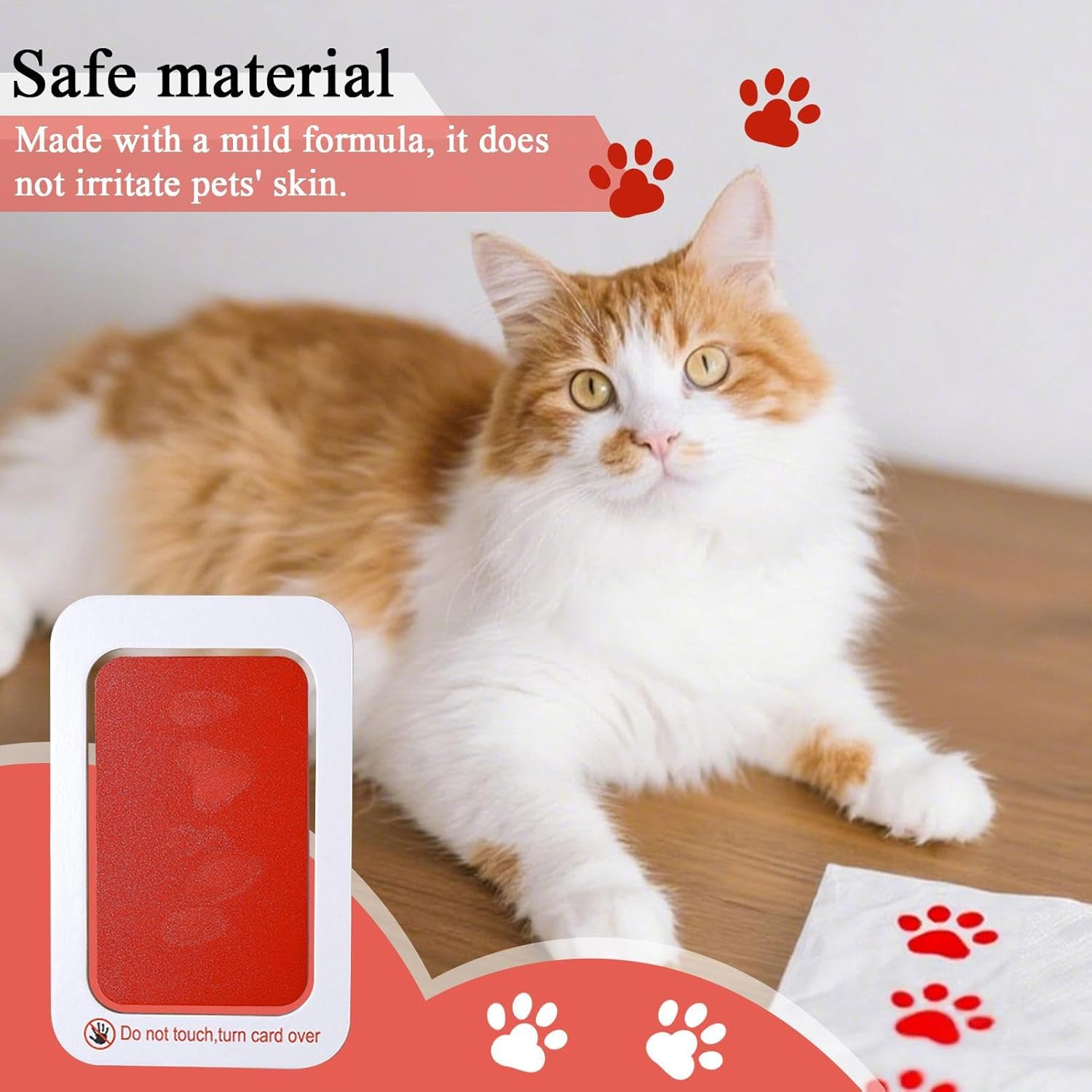 Paw Print Kit for Dogs - Safe Dog Nose Print Kit - Non Irritating Safe Tool Handprints Crafts Keepsakes for Family Mom Fathers Babies Pets Puppy Cat Boy image number 4