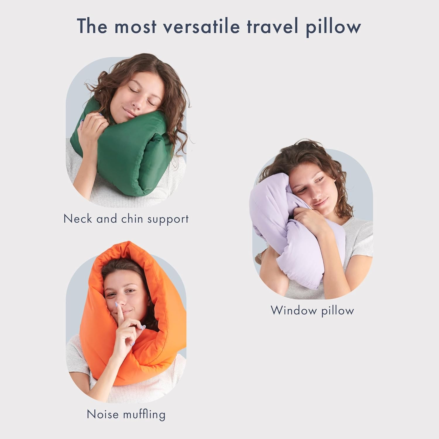 Huzi Infinity Pillow - Travel Neck Pillow - Versatile Soft 360 Support Scarf - Machine Washable - Home Travel Flight Road Trips Airplane Sleeping (Grey) image number 6
