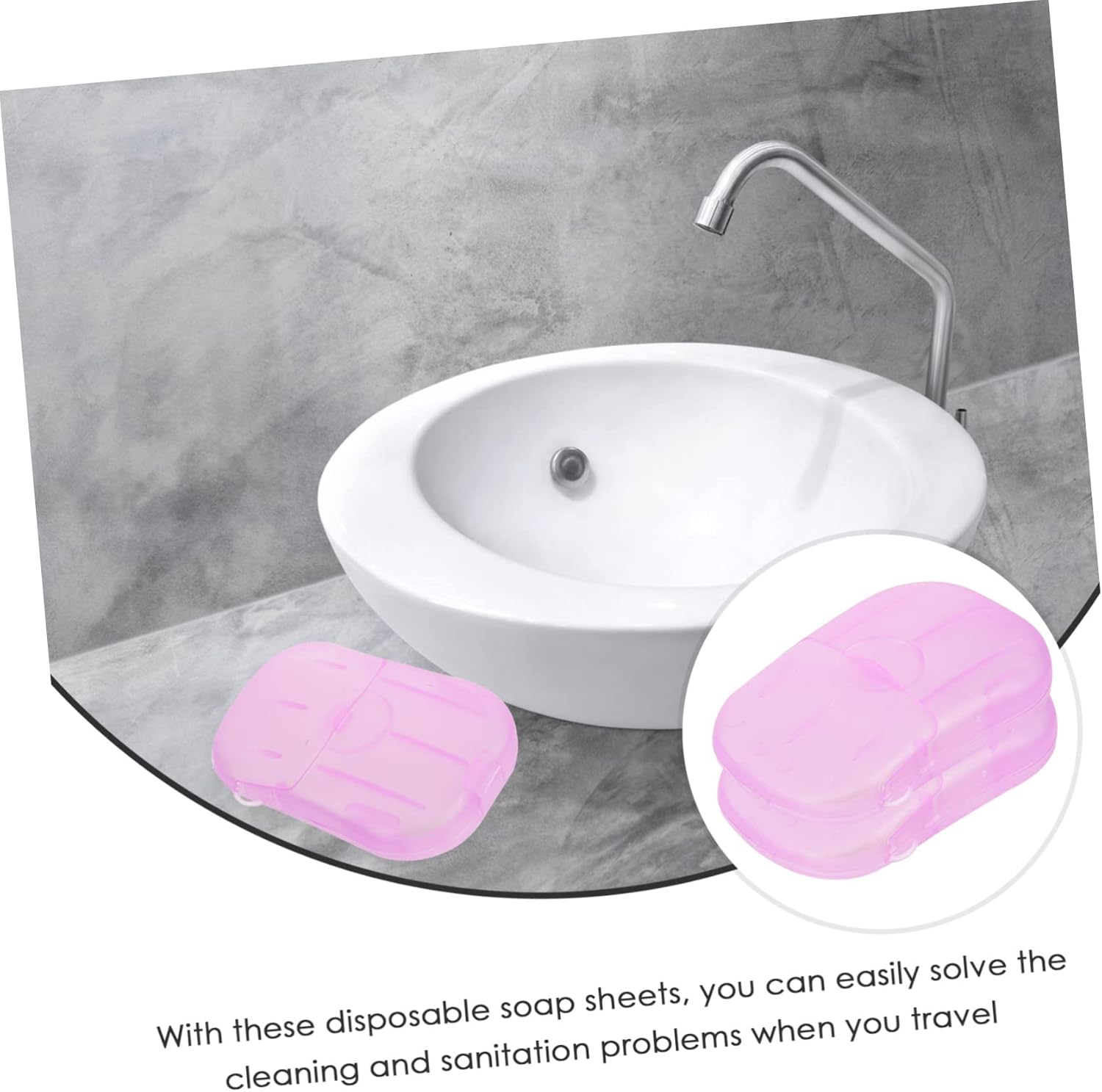 UTHCLO Portable Travel Soap 20 Pcs Soap Sheets Material Odorless for Hotel Travel image number 5