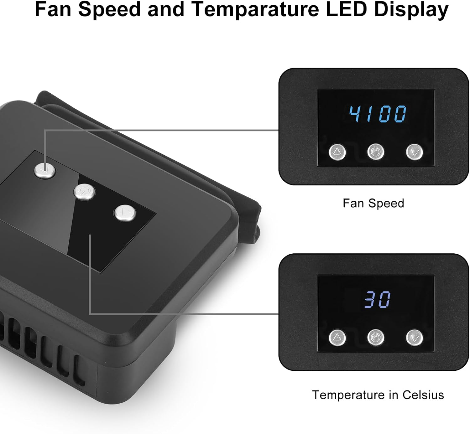 Eeekit Cooling Fan for Nintendo Switch Dock Set Temperature Display Cooler for NS Original Docking Station, USB Powered, Integrated Cable image number 5