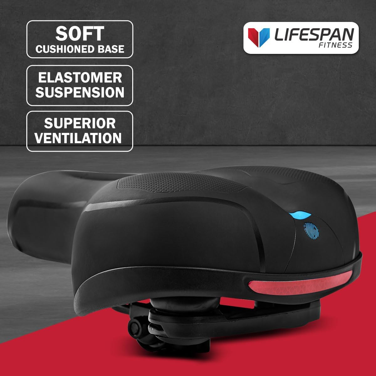 Lifespan Fitness Comfort Sport Spin and Exercise Bike Saddle image number 3