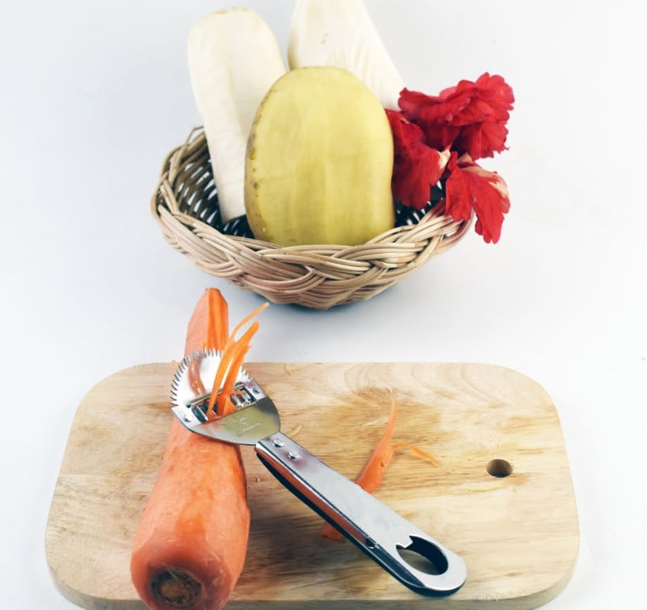 Traditional Coconut Scraper with Handle, Stainless Steel Blade, Kitchen Grater Tool Meat Removal Vintage Kitchen Tool (Stanless Handle) image number 4