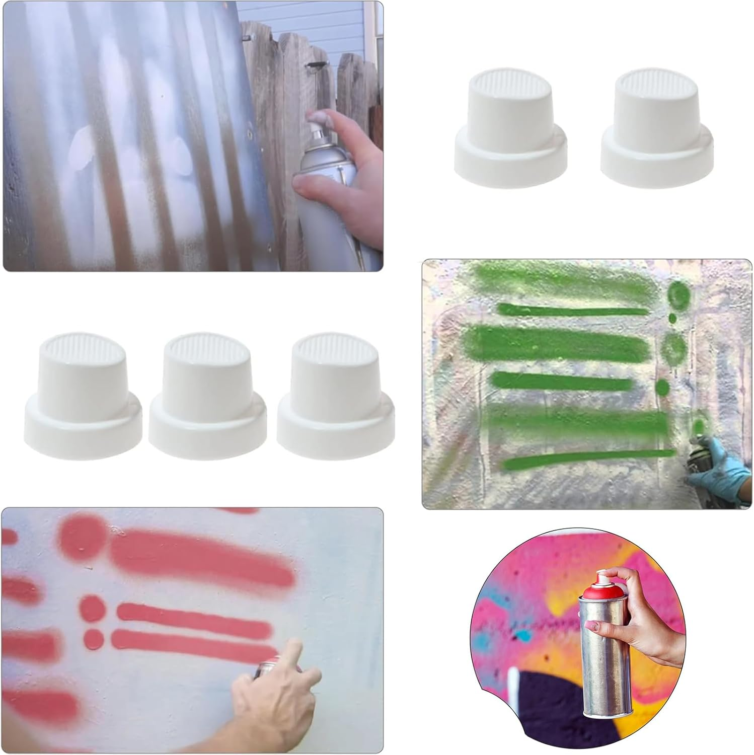 Spray Paint Caps, Aerosol Spray Can Replacement Cap Nozzle Tips Compatible Nozzles for Spray Paint 25Pcs