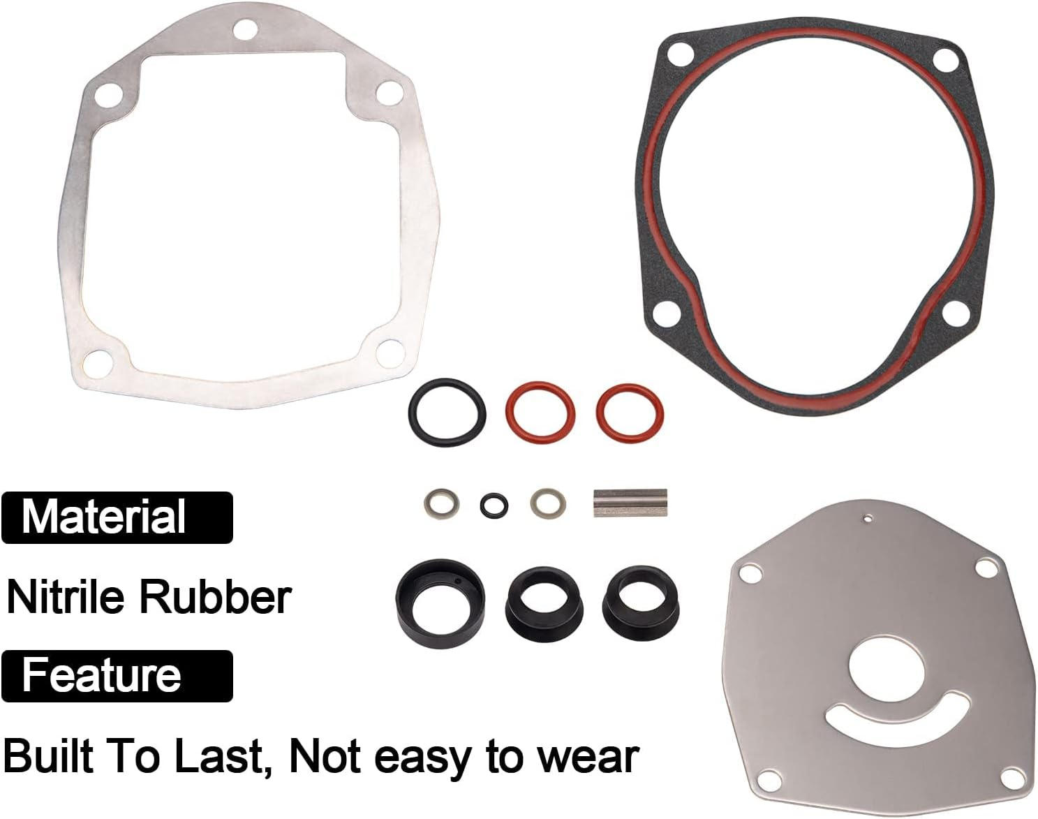 Gtion 47-8M0100526 Water Pump Repair Kit Compatible with Mercury or Mariner Outboards and Mercruiser Stern Drives 8M0100526 image number 6