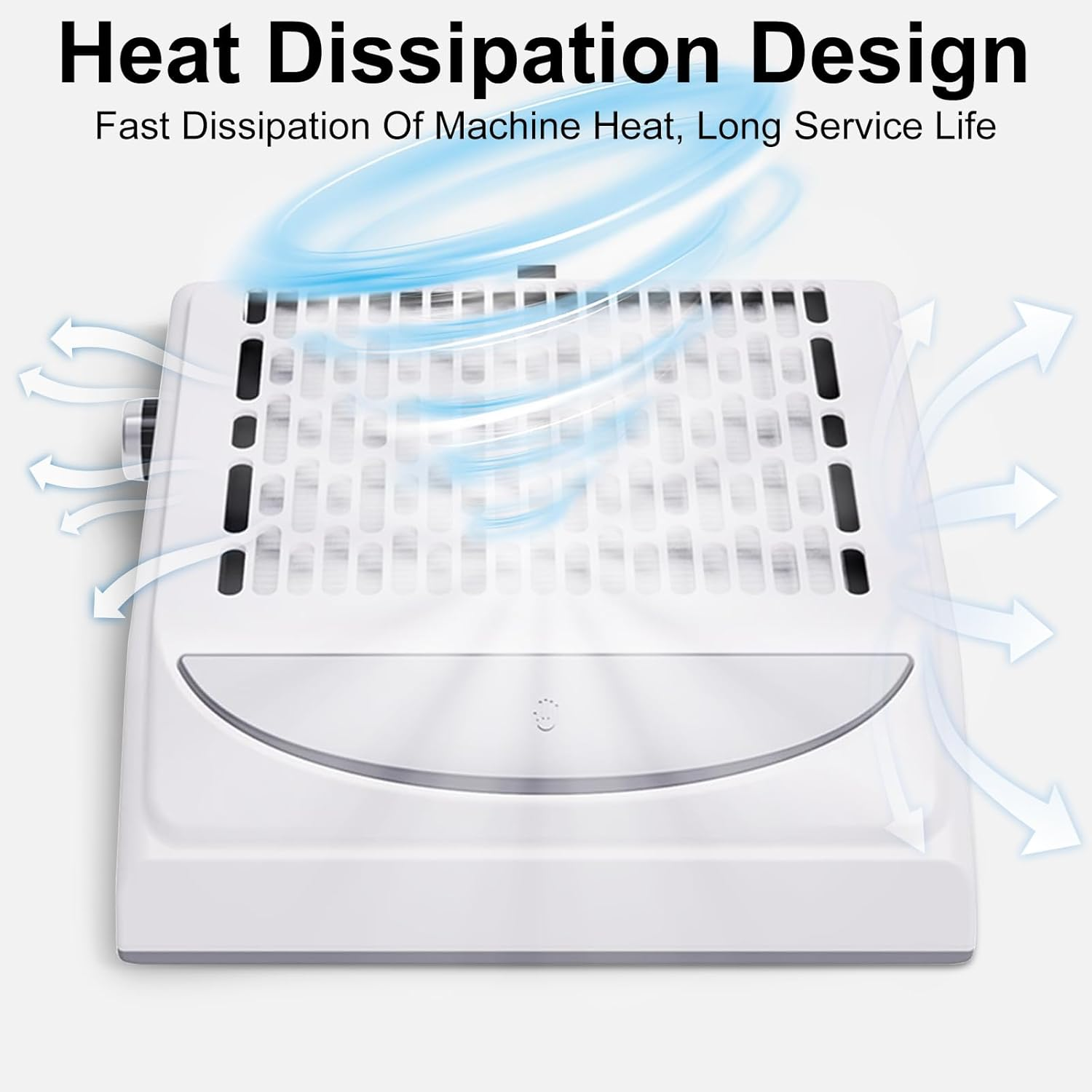 Bouzaak Nail Dust Collector Machine Electric Nail Dust Extractor with Adjustable Switches for Home or Salon Nail Vacuum Cleaner (Black) image number 5