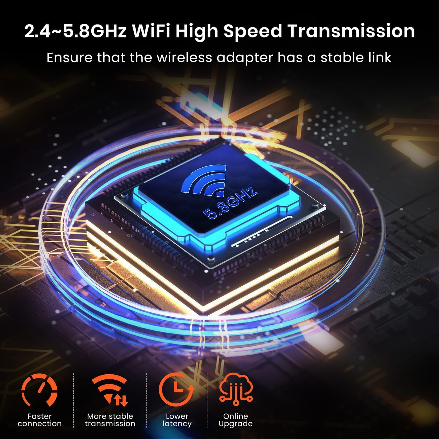 WEKUBA Wireless Carplay Adapter & Android Auto Adapter - 2-In-1 Plug, Compatible with Ios 10+ and 2016+ Cars, Mini Wireless Car Play for Iphone, 5Ghz Wifi image number 3