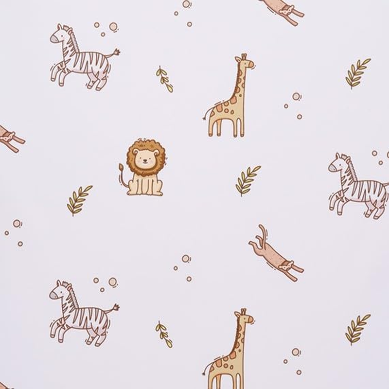 Wedge Changing Mat, Safari Zoo Animal Print Baby Changing Mat, anti Roll Waterproof Raised Edges Comfortable Cushioned 70 X 50 X 10Cm Wipe Clean Material image number 5