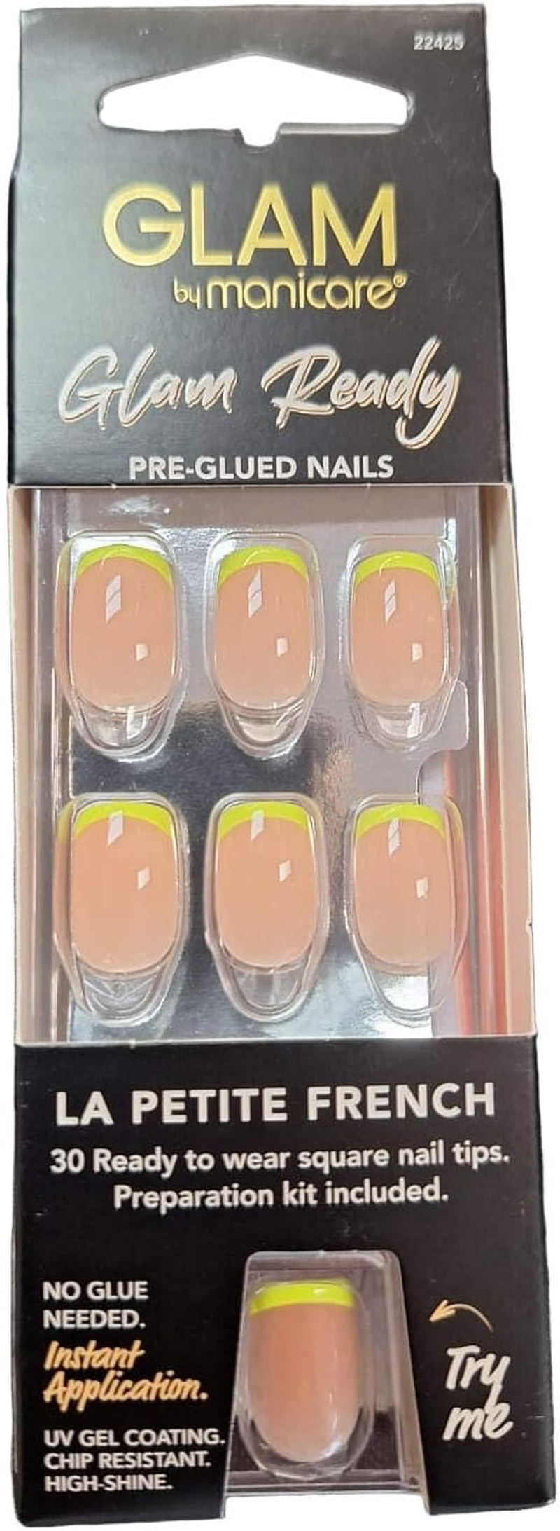 Glam Ready Pre-Glued Nail 30 La Petite French