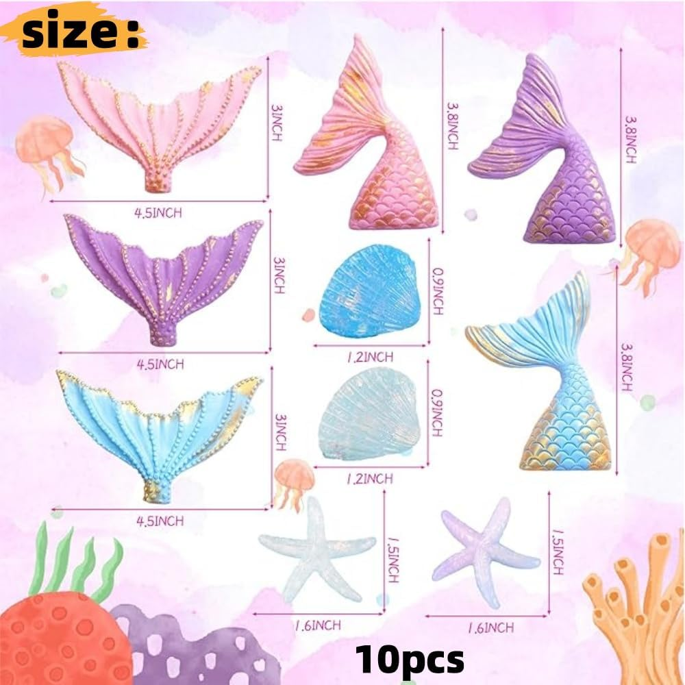Jindizi 10 Pieces Cake Decoration Cake Underwater Ocean Decoration Ball Cake Party Accessories image number 2