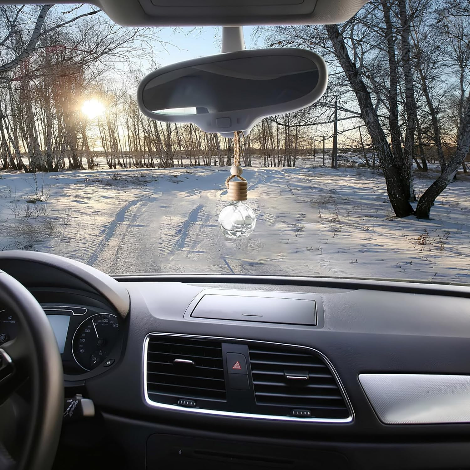 10Pcs Car Essential Oil Diffuser Hanging Bottle Glass Car Perfume Bottle for Therapy Decorative Air Freshener for Office Bathroom for Any Occasion image number 6