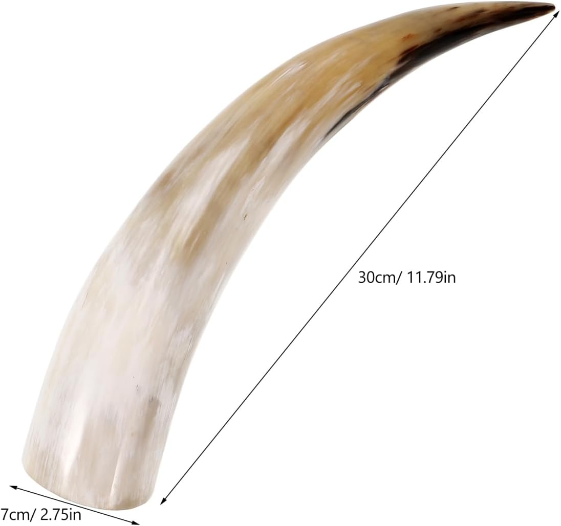 Luxshiny Cow Horns Wall Decor Vintage Ox Horn Vase Vintage Decorative Vase Style Ornament for Home Decor Craft, 30 X 7 X 5.5Cm image number 1