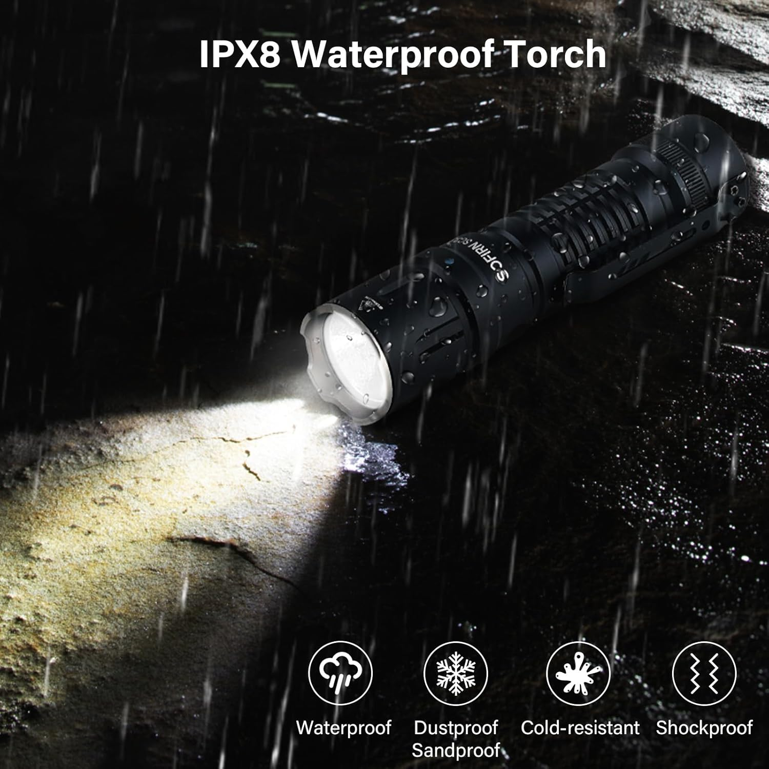 Sofirn SC33 Rechargeable Torch 5200 Lumens, EDC Flashlight High Lumens, 327 Meters Throw, Led Lights with 9 Modes Regulated Output for Emergencies, Hunting image number 1