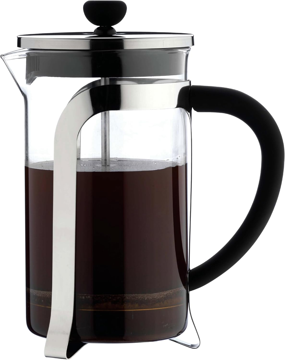 Caf&eacute; Ole 8 Cup Mode Chrome Glass Cafetiere Fresh Coffee Maker 1000Ml 1L image number 1