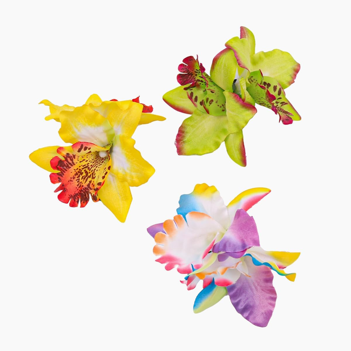 VOANZO 12 Pack Flower Hairpin Multicolor Double Orchid Flower Hair Clip Fancy Dress Accessory for Lady Women Girls Bridal Wedding Party Beach Hair Style Accessories image number 6