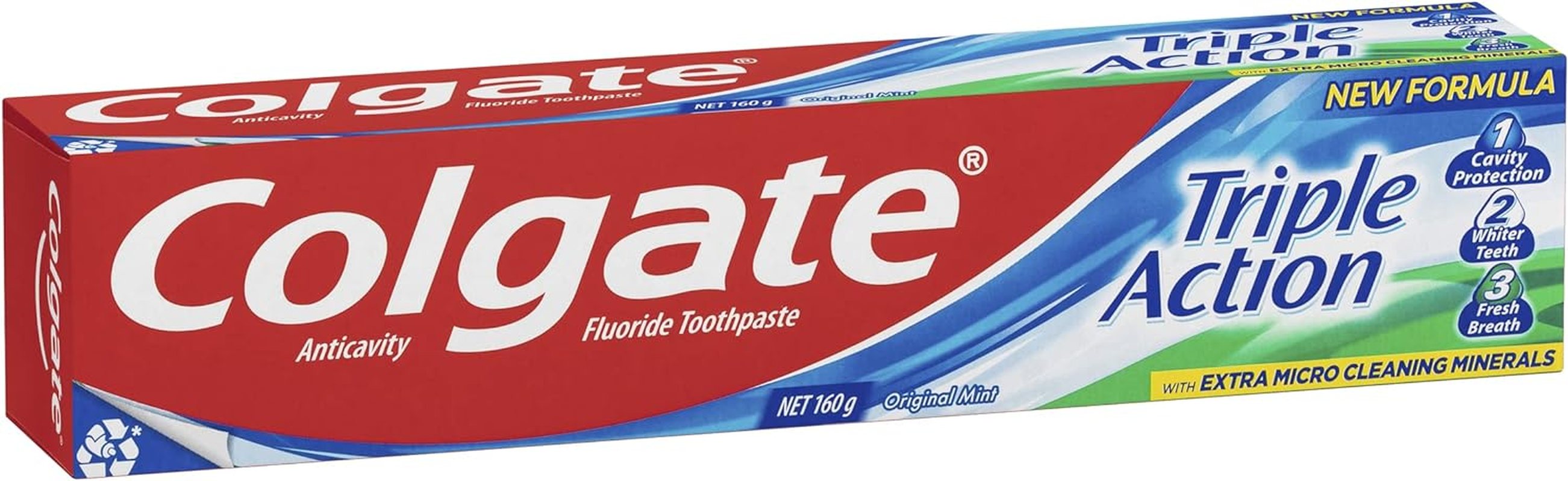 Colgate Triple Action Toothpaste, 160G, Original Mint, with Extra Micro Cleaning Minerals image number 4
