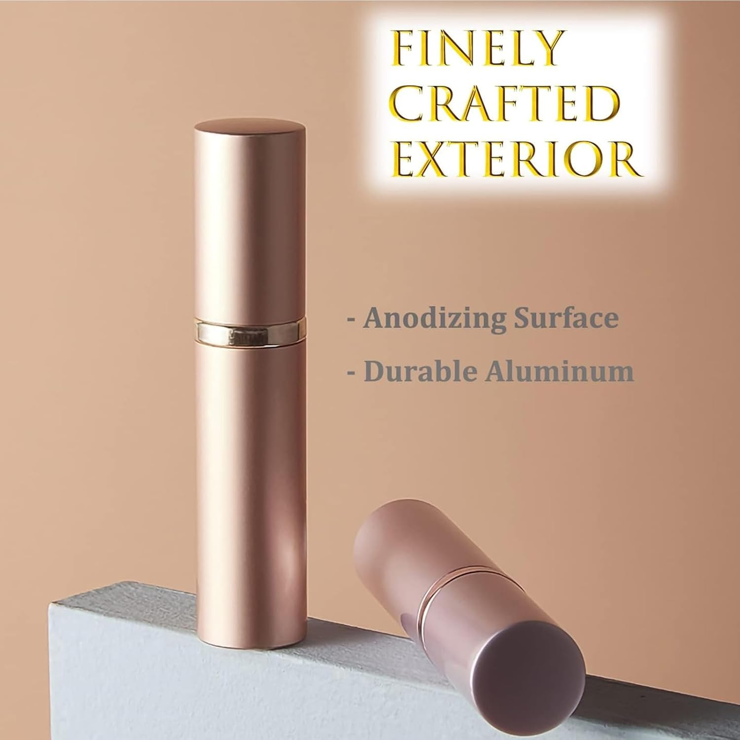 CVNRCLP 5Ml Travel Perfume Atomizer Spray Bottle &ndash; Leak-Proof Mini Refillable Perfume Dispenser for Men and Women - Gift in Elegant Gold Finish