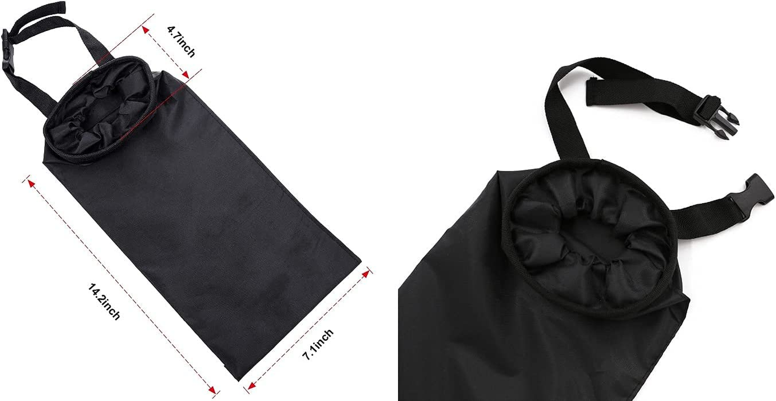 Car Trash Bag, Washable Car Garbage Bag, Detachable Car Trash Can, Seat Back Hanging Car Storage Bag for Car, Travelling, Outdoor (1 PCS Black) image number 6