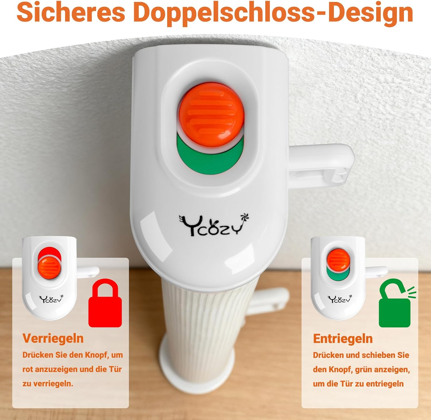 Ycozy 150Cm Retractable Baby Gate for Pet Child with Reinforced Bar Design to Prevent Crawling through 86Cm Tall Mesh Dog Safety Gate for Stairs Doorways Indoor image number 4