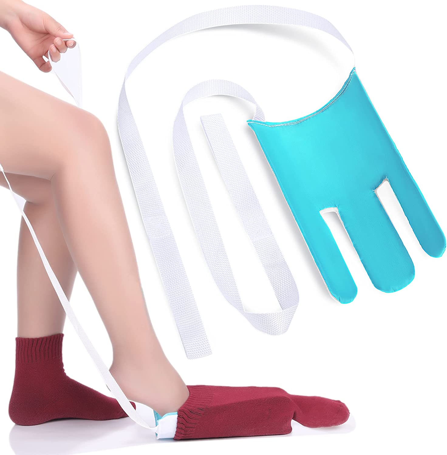 Newgra Sock Aid - Sock Aide Device for Elderly, Disabled, Pregnant, Diabetics-Sock Helper Aide Tool (Blue) image number 5
