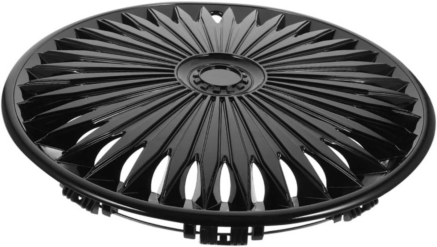 STOBAZA 14-Inch Car Hubcap Wheel Rim Cover, Black Decorative Automotive Replacement Hubcaps for Universal Vehicle Exterior Trim in Australia