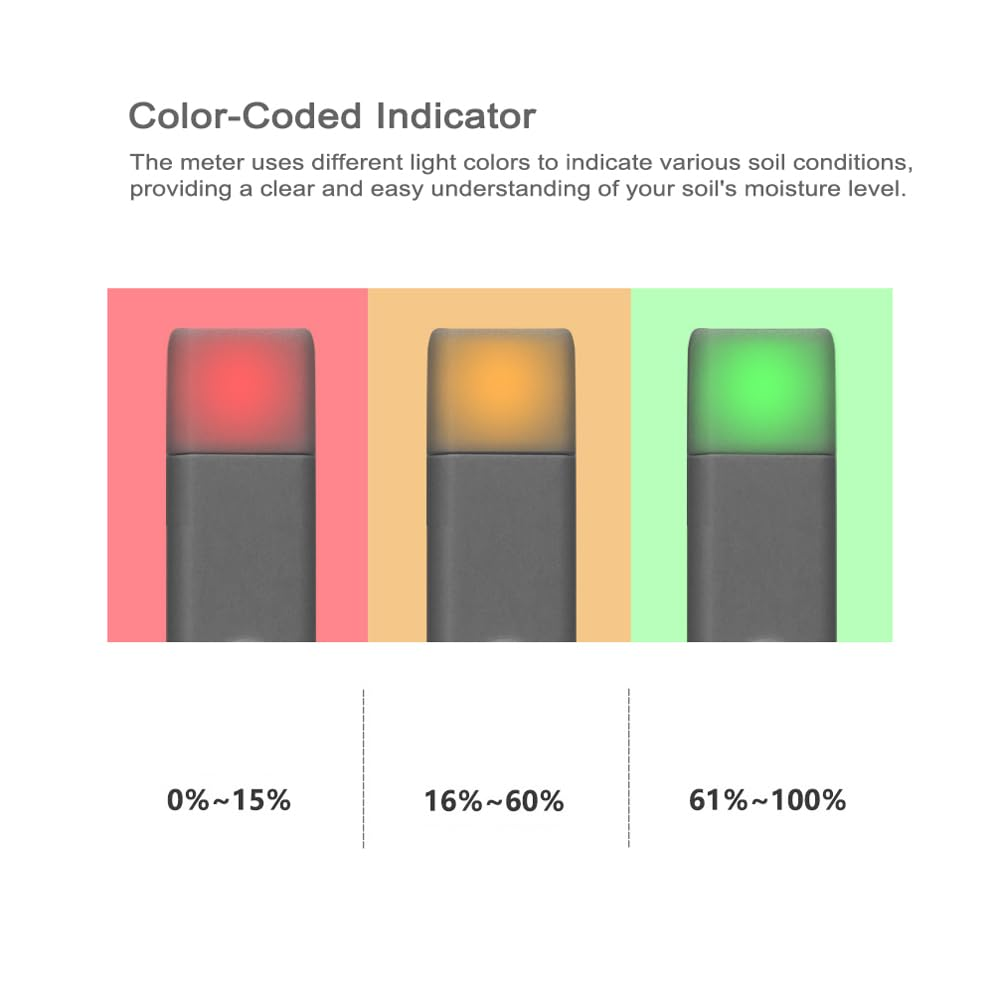 Portable Soil Tester for Home Gardening Plant Light Alarm Humidity Hygrometer image number 4