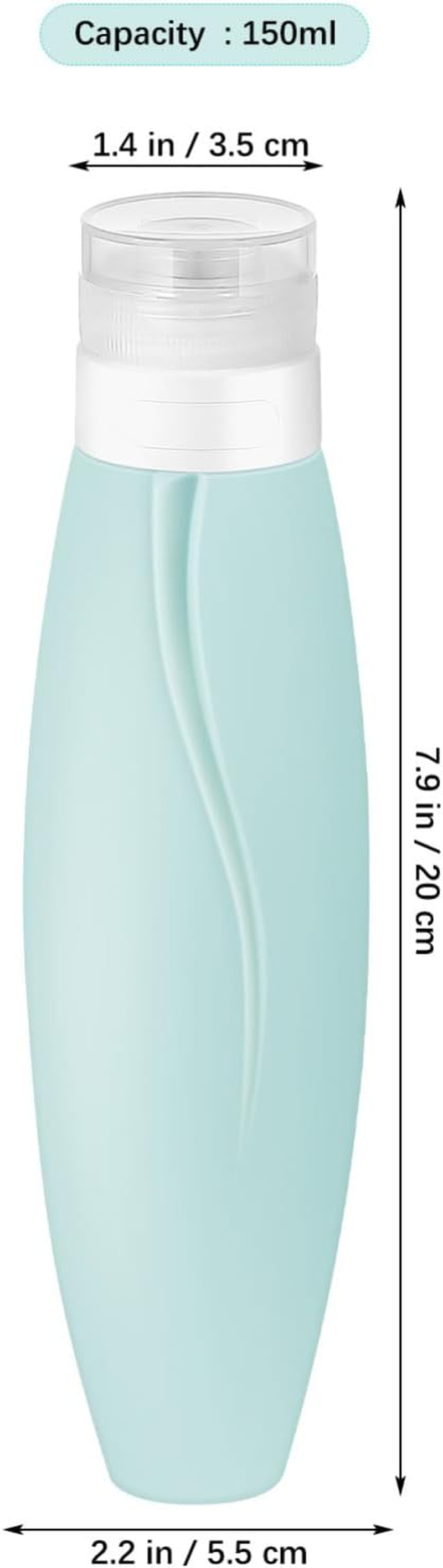 NIYANGLE 2Pcs Travel Squeeze Bottles, Empty Refillable Dispenser Bottles, Portable Silicone Containers for Shampoo, Lotion, Body Wash, 150 ML image number 3