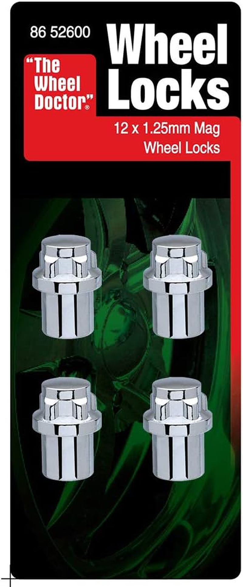 White Knight 8652600 1.25 Mag Socket Lock Wheel Nut 4-Pieces Set