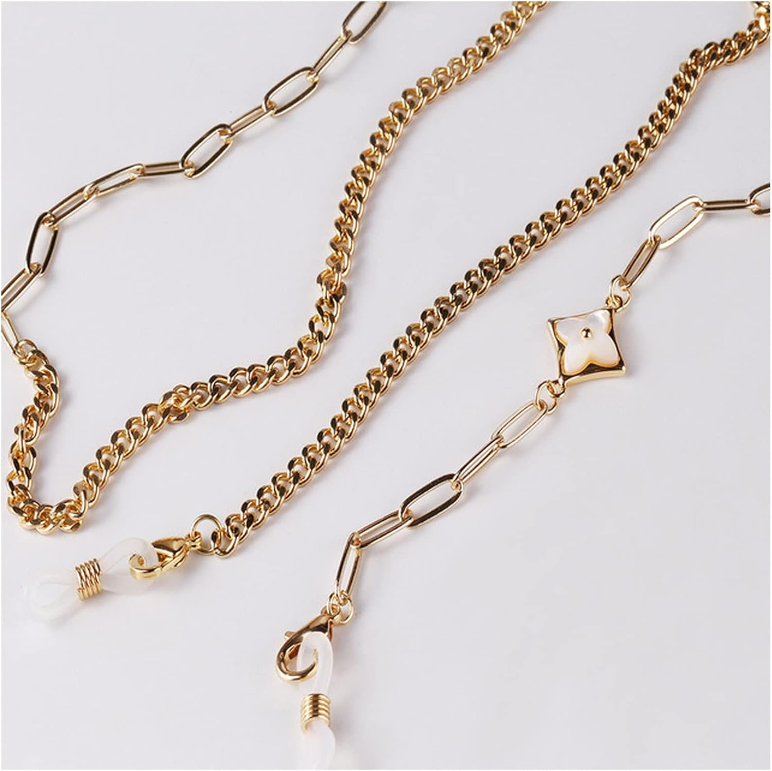 Necklace Sweater Necklace Glasses Hanging Chain Mask Hanging Chain for Women Lanyard Reading Sunglasses Hold Straps Cords Accessories Gold Necklace (Color : D, Size : 70Cm)