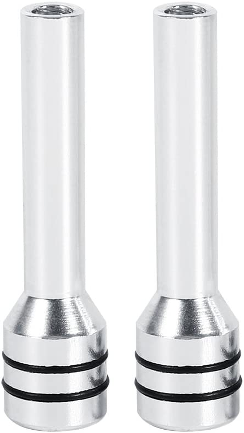 2Pcs Universal Car Truck Aluminum Interior Door Lock Knob Pins Cover Silver