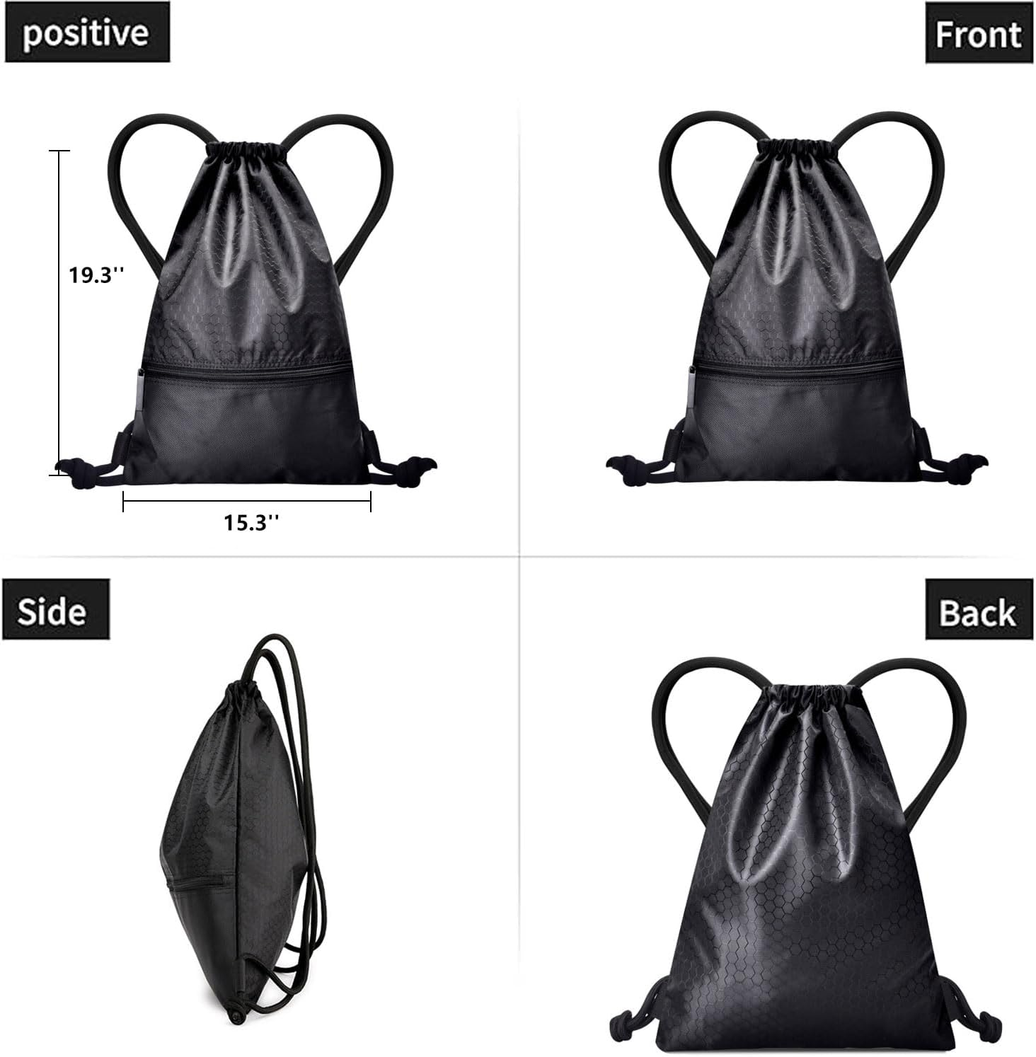 Drawstring Backpack String Bag，Water Resistant Gym Drawstring Bag for Men Sports Sackpack，Women and Children，Backpack for Sport, PE, Swim, Beach, Yoga, Travel