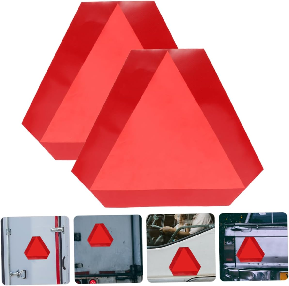 CANIGHT Reflective Slow Moving Sign for Safety Car Triangle Sign Reflective Tape image number 1