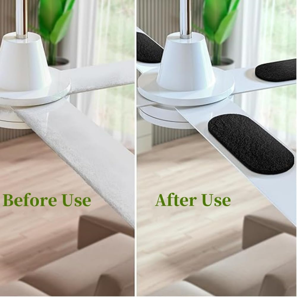 Fabselection Ceiling Fan Filter, 6 Pcs Activated Carbon Air Vent Filter, Universal Strong Adhesive Activated Filter for Blades, Easily Sticks on Ceiling Fan Blade, Air Purifier Pads for Household image number 3