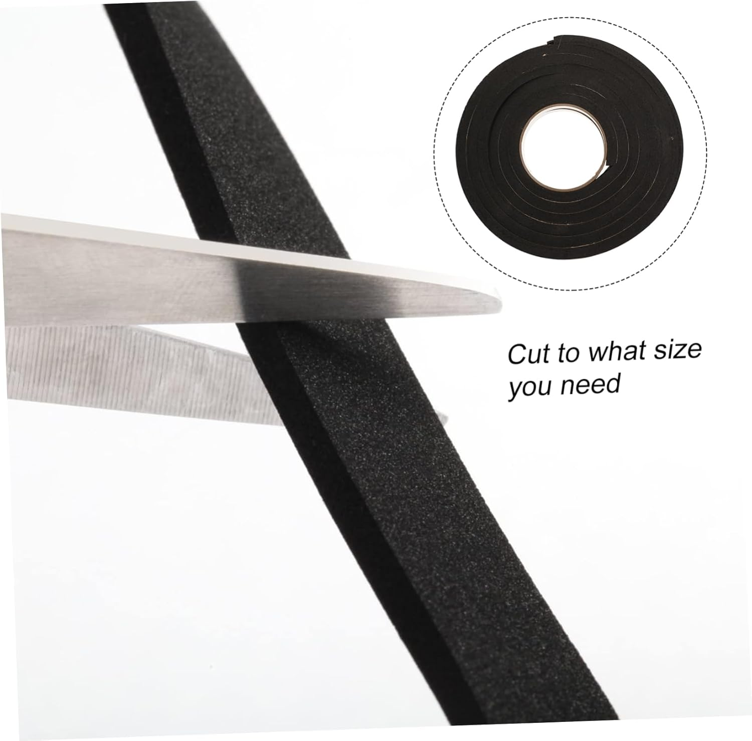 Tofficu 2Rolls Shockproof Foam Tape Eva Sponge Sealing Tape Window Seal Strippings for Draft Stopper Window image number 2