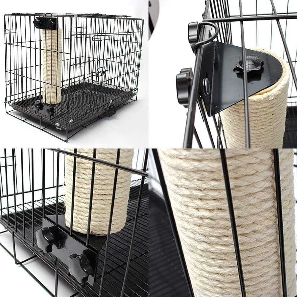 Cat Scratching Post, Sisal Cat Scratcher Climber Wall Cat Scratching Post Cage Mounted Sisal Scratcher for Cats Space-Saving Scratch Post/102/2097 image number 1