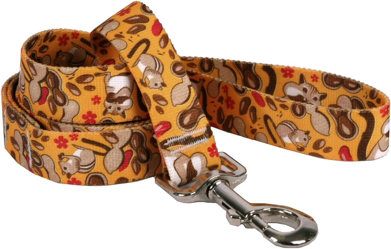 Yellow Dog Design Chipmunks Dog Leash 3/8" Wide and 5' (60") Long, X-Large