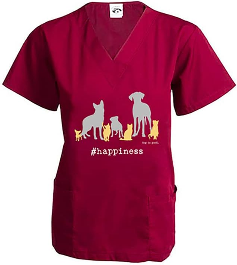 Dog Is Good #Happiness Scrub Top