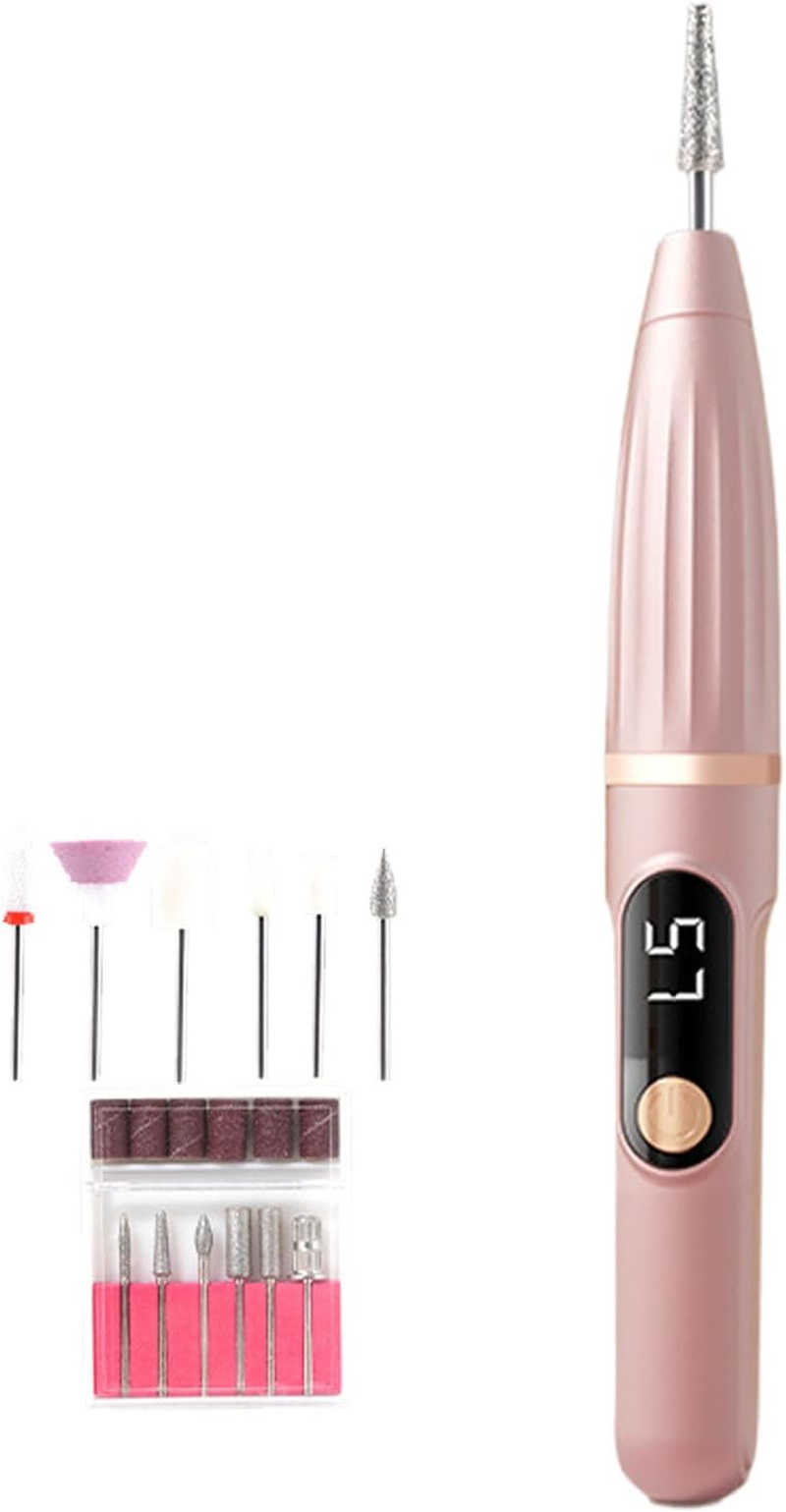Electric Filer for Nail | Manicure Drill Nail Electric File,Rechargeable Grinder with Replacement Parts, Digital Display Manicure Tools for Polishing Removing